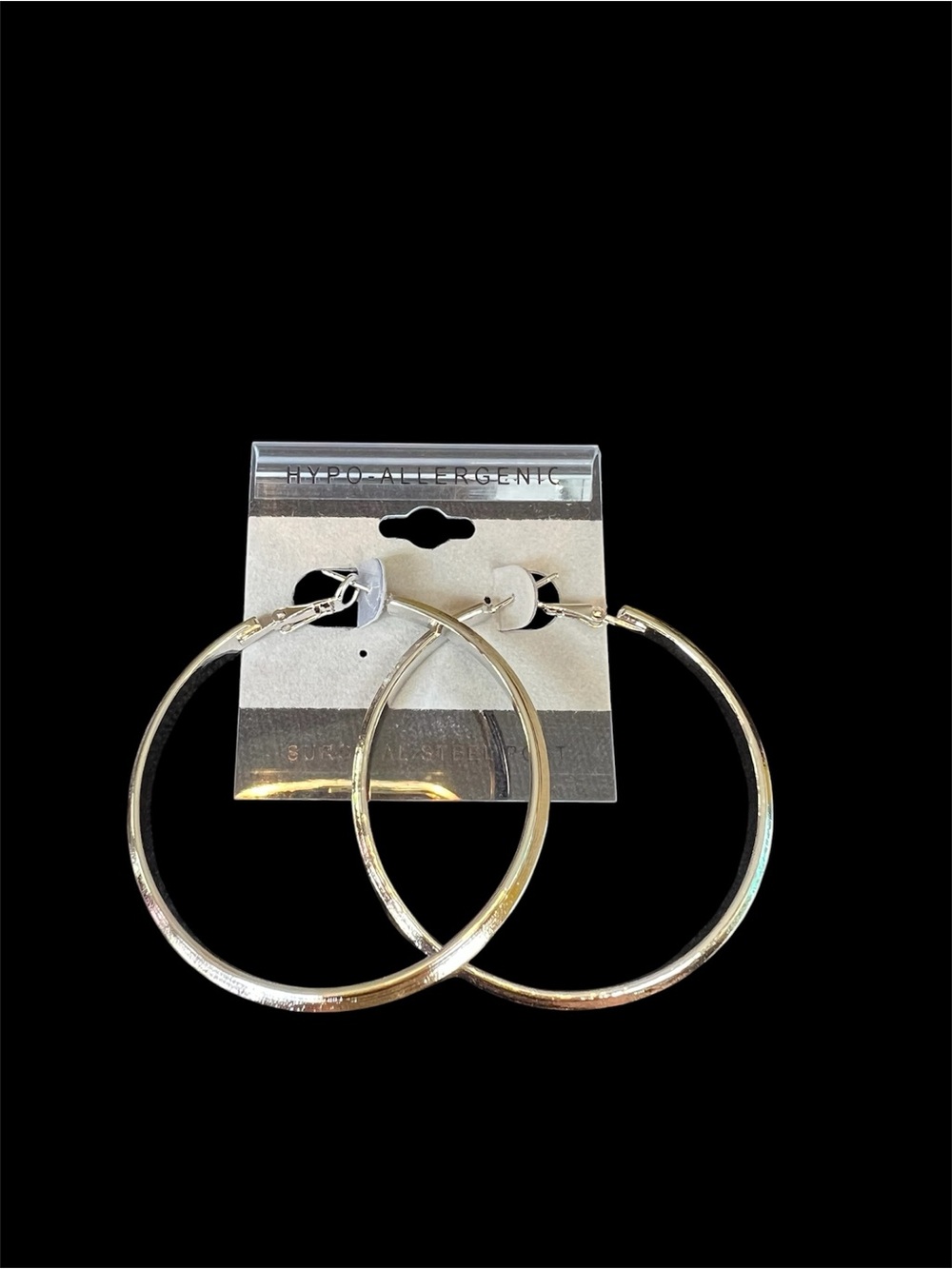 Silver Tone Polished Ribbed Hoop Earrings - Hypoallergenic Women's Jewelry